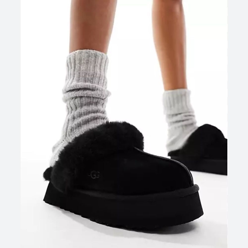 UGG DISQUETTE SLIPPER BLACK (W) Size 40